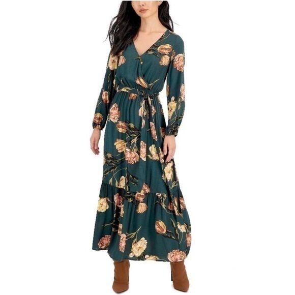Tinsel Dresses & Skirts - Green Floral Maxi Dress XS